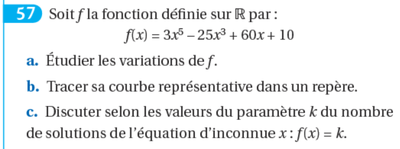 Exercice D Rivation Tude Des Variations D Une Fonction