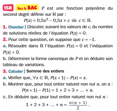 Exercice Second Degr Ex Exercices Signe Du Trin Me